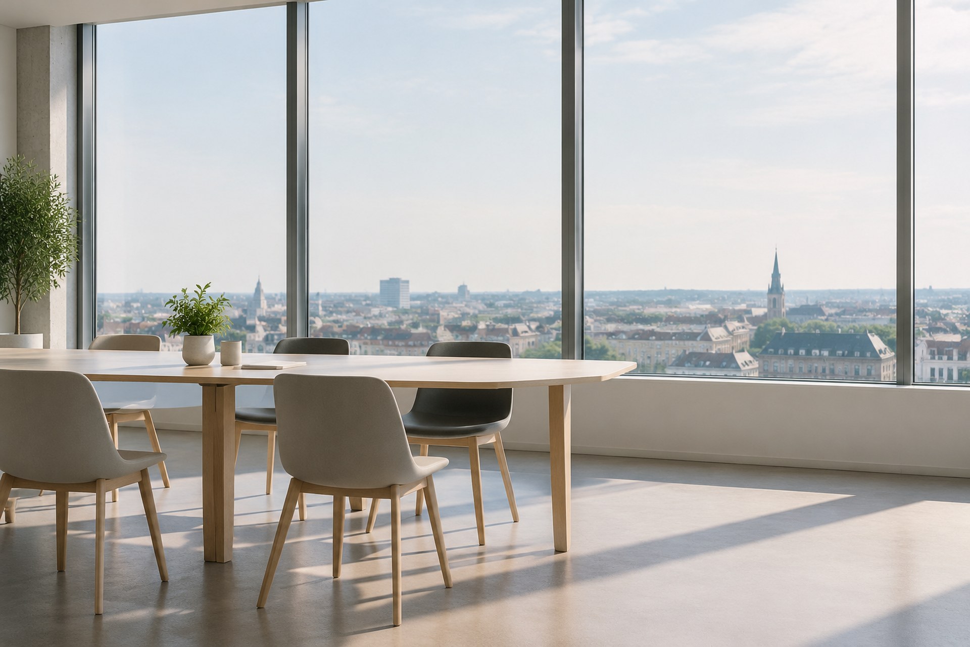 D & P Consulting | Career advisory and recruitment support across Europe Consultancy meeting room before opening hours