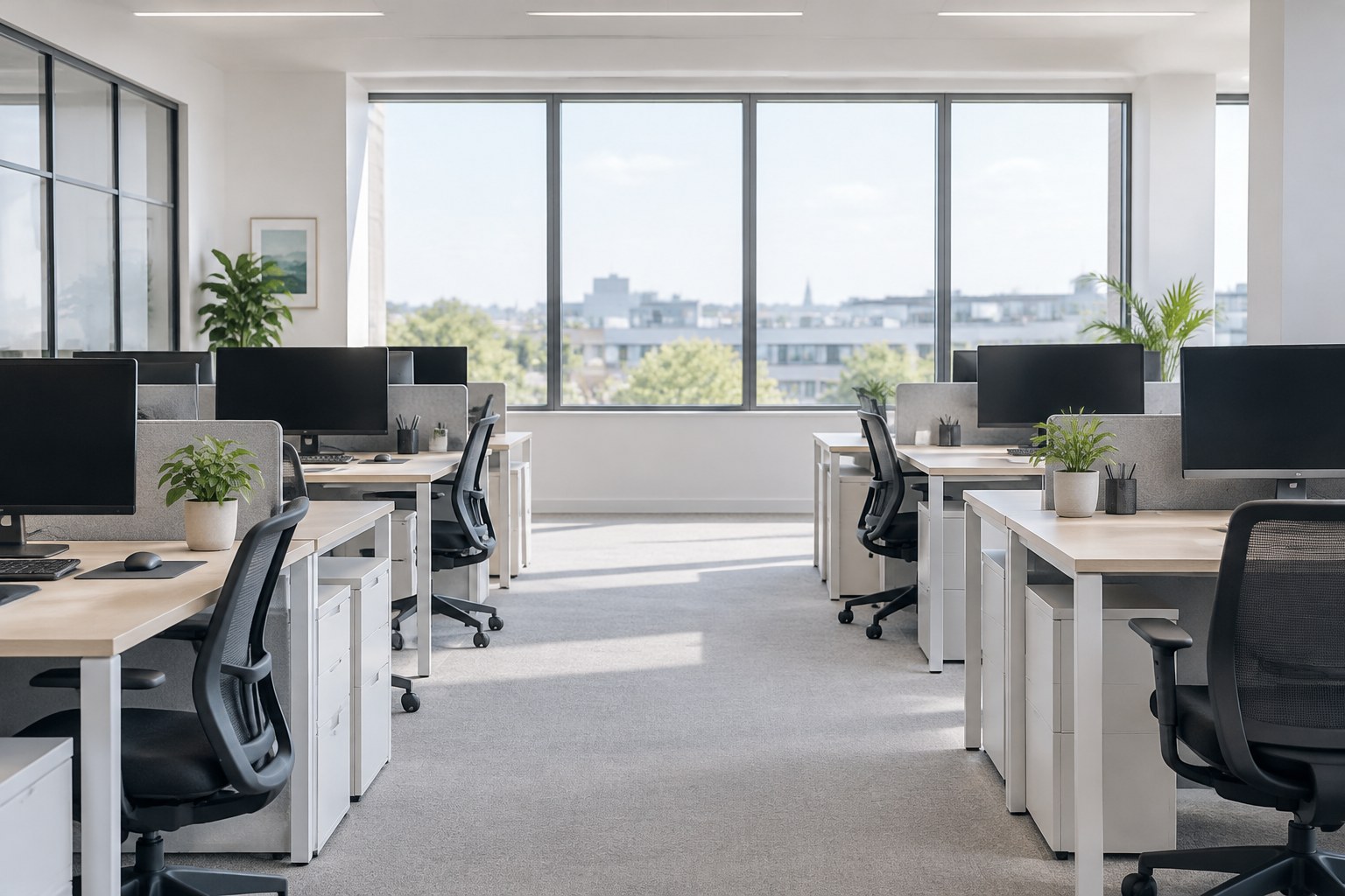 For candidates | D & P Consulting An open-plan office before the working day starts